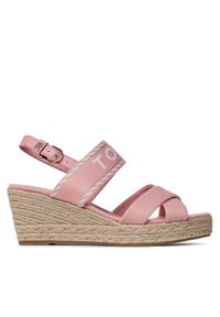 TOMMY HILFIGER - Tommy Hilfiger Espadryle Seasonal Webbing Mid Wedge FW0FW07091 Różowy. Kolor: różowy. Materiał: materiał #1