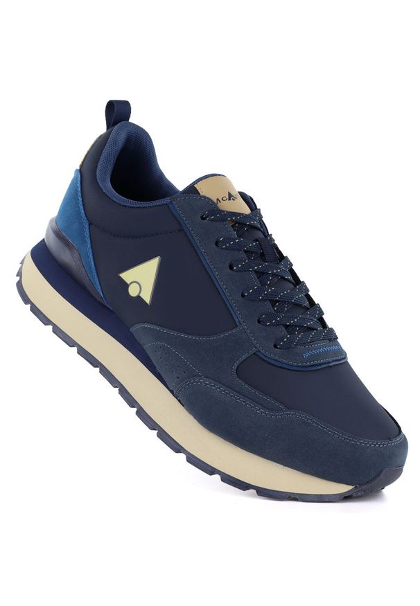 Półbuty sportowe męskie granatowe McArthur MA252. Okazja: na co dzień. Kolor: niebieski. Materiał: tkanina. Styl: sportowy