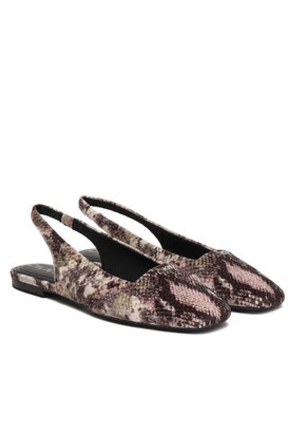 DKNY Baleriny Darrow Logo K1665915 Beżowy. Kolor: beżowy. Materiał: skóra