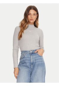 Guess Jeans Golf W5BP23 KA0H1 Szary Slim Fit. Typ kołnierza: golf. Kolor: szary. Materiał: bawełna
