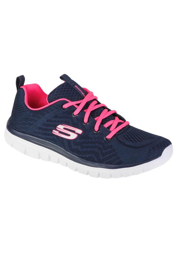 skechers - Buty do chodzenia damskie Skechers Graceful Get Connected. Zapięcie: sznurówki. Kolor: różowy, niebieski, wielokolorowy. Materiał: tkanina, materiał, syntetyk. Szerokość cholewki: normalna. Model: Skechers Sport. Sport: turystyka piesza
