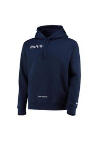 Nike - Męska Bluza Z Kapturem PSG. Typ kołnierza: kaptur. Kolor: niebieski