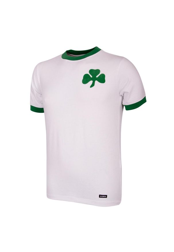 COPA FOOTBALL - Koszulka retro piłkarska dla dorosłych - Panathinaikos FC 1974-75 - Biała. Kolor: biały. Sport: piłka nożna