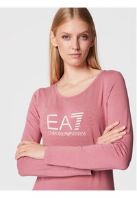 EA7 Emporio Armani Bluzka 6LTT26 TJDZZ 1438 Różowy Regular Fit. Kolor: różowy. Materiał: bawełna #4
