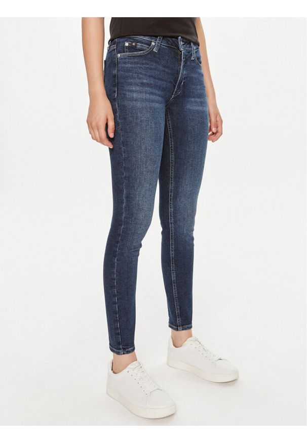 Calvin Klein Jeans Jeansy J20J223646 Granatowy Skinny Fit. Kolor: niebieski