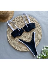 Intica - Bikini dwuczęściowe z lamówką odporne na chlor i UV Clorinda. Kolor: czarny. Materiał: tkanina, materiał #2