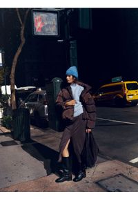 Reserved - Zamszowa torebka hobo - ciemnobrązowy. Kolor: brązowy. Materiał: zamszowe #1