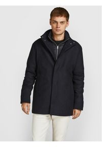 Jack & Jones - Płaszcz wełniany Jack&Jones. Kolor: czarny. Materiał: wełna, syntetyk #1