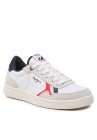 Sneakersy Pepe Jeans Kore Vintage M PMS30900 White 800. Kolor: biały. Materiał: zamsz, skóra. Styl: vintage