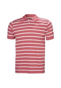 Polo Helly Hansen Newport 2.0. Typ kołnierza: polo. Kolor: czerwony. Materiał: jersey. Wzór: paski. Styl: klasyczny #1