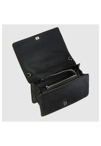 Valentino by Mario Valentino - VALENTINO Tłoczona czarna torebka souvenir re satchel. Kolor: czarny. Materiał: z tłoczeniem #6