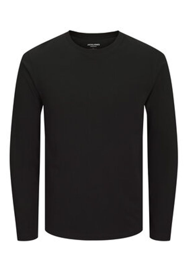 Jack & Jones Longsleeve Basic 12279538 Czarny Regular Fit. Kolor: czarny. Materiał: bawełna. Długość rękawa: długi rękaw