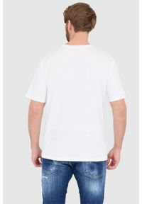 Balmain - BALMAIN Biały t-shirt męski z drukowanym czarnym logo. Kolor: biały #3
