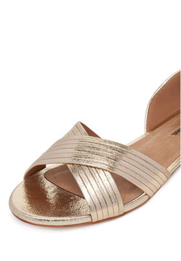 Clara Barson Baleriny WS24038-03 Złoty. Kolor: złoty. Materiał: skóra