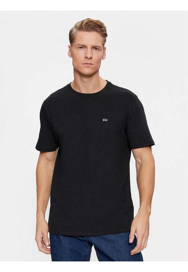 GAP - Gap T-Shirt 753766-00 Czarny Regular Fit. Kolor: czarny. Materiał: bawełna