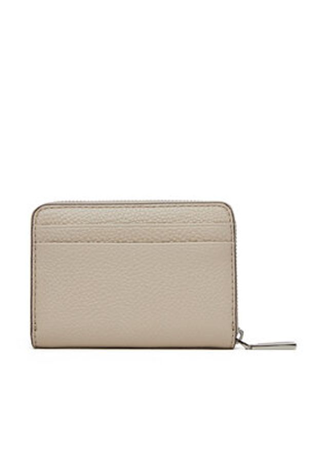 MICHAEL Michael Kors Mały Portfel Damski 32T4SJ6Z5L Beżowy. Kolor: beżowy. Materiał: skóra