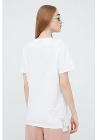 Ellesse t-shirt bawełniany kolor biały. Kolor: biały. Materiał: bawełna. Wzór: aplikacja #3