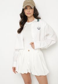 Born2be - Jasnobeżowe Szorty z Wiskozą o Fasonie Bombki Kolindra. Okazja: na co dzień. Kolor: beżowy. Materiał: wiskoza. Styl: elegancki, casual #6