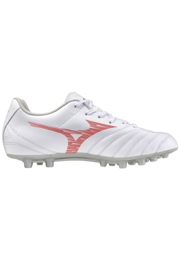 Dziecięce buty piłkarskie Mizuno Monarcida Neo III Select AG. Kolor: biały, czerwony, wielokolorowy. Sport: piłka nożna