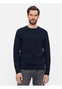 s.Oliver Sweter 2134065 Granatowy Regular Fit. Kolor: niebieski. Materiał: bawełna