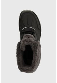 Ugg - UGG śniegowce City Butte kolor czarny 1153390. Nosek buta: okrągły. Zapięcie: sznurówki. Kolor: czarny. Materiał: wełna, włókno, materiał #4