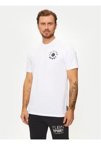 Plein Sport T-Shirt AADC MTK7940 STE001N Biały Regular Fit. Kolor: biały. Materiał: bawełna. Styl: sportowy #1