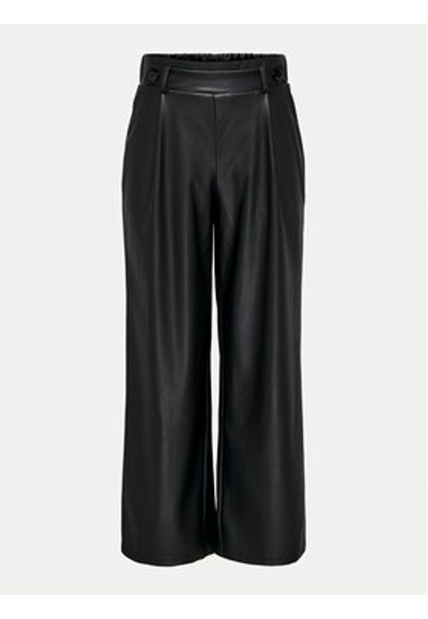 JDY Spodnie z imitacji skóry Soya 15328975 Czarny Regular Fit. Kolor: czarny. Materiał: skóra