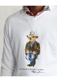 Ralph Lauren - RALPH LAUREN - Biała bluza z misiem Polo. Typ kołnierza: polo. Kolor: biały. Materiał: bawełna. Długość rękawa: długi rękaw. Długość: długie. Wzór: napisy, nadruk #2