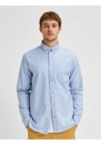 Selected Homme Koszula Rick 16077359 Błękitny Regular Fit. Kolor: niebieski. Materiał: bawełna #1