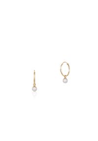 W.KRUK - Kolczyki złote z perłami. Materiał: złote. Kolor: złoty. Wzór: aplikacja. Kamień szlachetny: perła #1