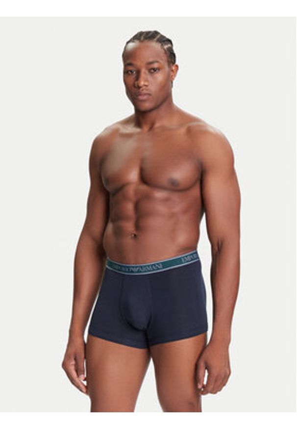 Emporio Armani Underwear Komplet 3 par bokserek EM000259 AF10779 MB254 Granatowy. Kolor: niebieski. Materiał: bawełna