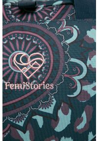 Femi Stories - Torba Yumi. Kolor: niebieski. Materiał: poliester, materiał. Styl: sportowy #3