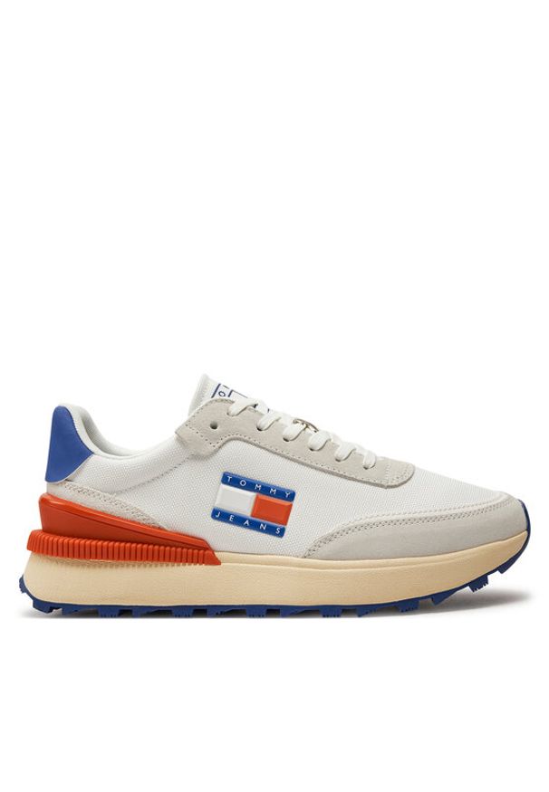 Tommy Jeans Sneakersy Tjm Tech Runner Material Mix EM0EM01300 Biały. Kolor: biały. Materiał: materiał