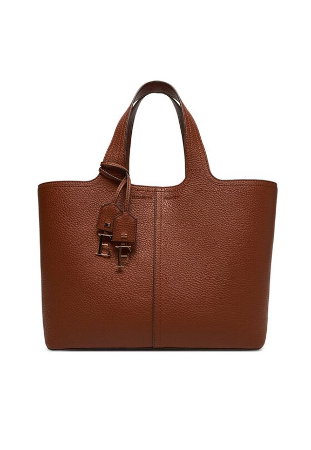 Elisabetta Franchi Torebka BS-96A-52E2-V450 Brązowy. Kolor: brązowy. Materiał: skórzane