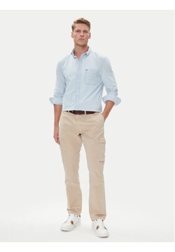 TOMMY HILFIGER - Tommy Hilfiger Spodnie materiałowe Denton MW0MW39695 Beżowy Straight Fit. Kolor: beżowy. Materiał: bawełna