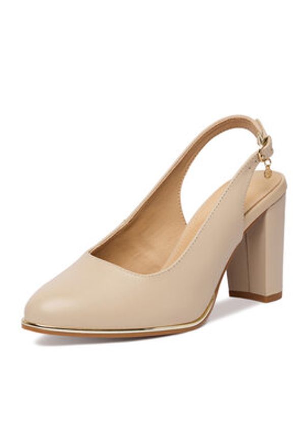 Lasocki Czółenka CEO-WS3786-02 Beżowy. Kolor: beżowy. Materiał: skóra