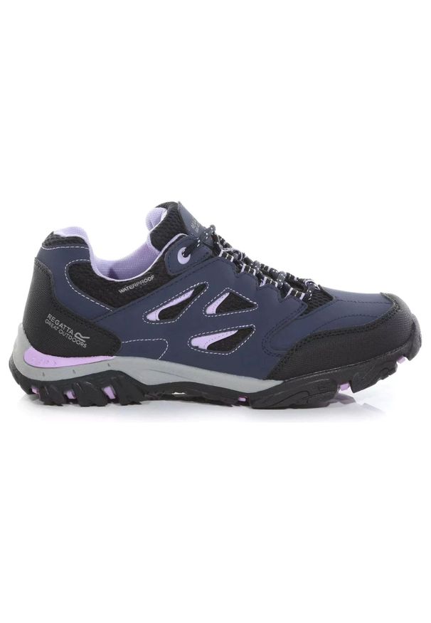 Regatta - Buty trekkingowe dziecięce Holcombe Low. Kolor: niebieski. Materiał: poliester