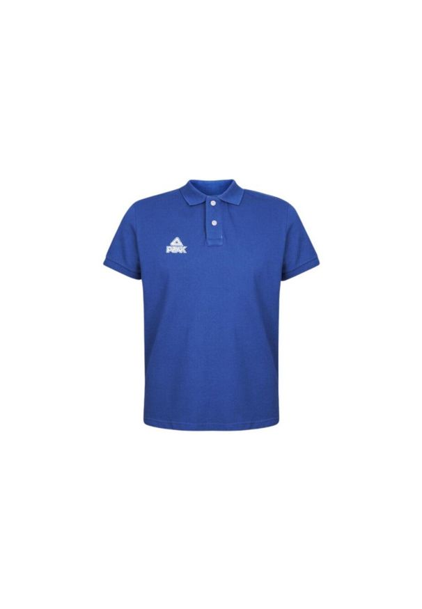 PEAK - Polo Peak coton. Typ kołnierza: polo. Kolor: niebieski. Materiał: poliester, materiał