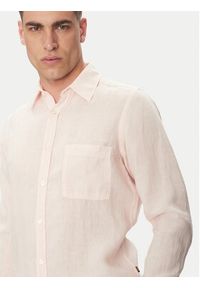 BOSS Koszula 50537381 Różowy Regular Fit. Kolor: różowy. Materiał: len #4