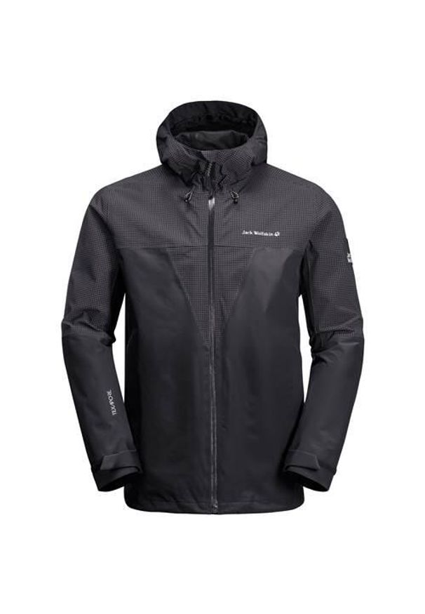 Kurtka uniwersalna męska Jack Wolfskin Dna Rhapsody. Typ kołnierza: kaptur. Kolor: czarny. Materiał: syntetyk. Sport: turystyka piesza