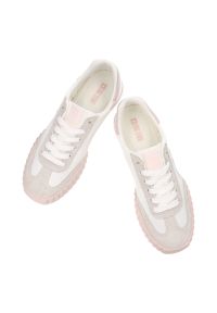 Big-Star - Różowe Trampki Big Star Sportowe Obuwie Damskie. Okazja: na co dzień. Kolor: szary. Materiał: materiał. Styl: sportowy #7