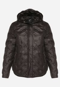 Born2be - Czarna Pikowana Kurtka Przejściowa z Kapturem Arivitte. Okazja: na co dzień. Typ kołnierza: kaptur. Kolekcja: plus size. Kolor: czarny. Materiał: jeans. Styl: casual, elegancki #5