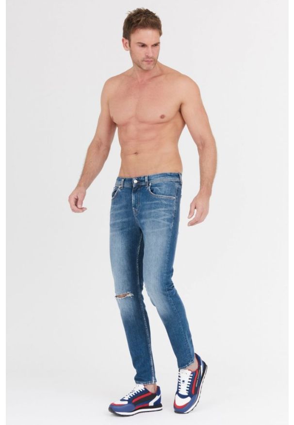 7 FOR ALL MANKIND Niebieskie męskie jeansy SLIMMY TAPERED, Rozmiar 32. Kolor: niebieski