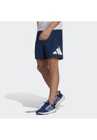 Adidas - Train Essentials Logo Training Shorts. Kolor: wielokolorowy, biały, niebieski. Materiał: materiał