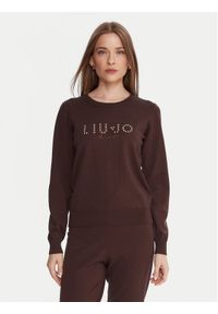 Liu Jo Sweter TF5248 MS63L Brązowy Regular Fit. Kolor: brązowy. Materiał: syntetyk