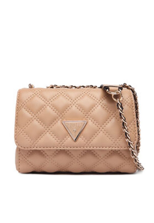 Guess Torebka Giully II Mini HWQG96 73740 Beżowy. Kolor: beżowy. Materiał: skórzane