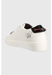 Desigual sneakersy MICKEY kolor biały. Nosek buta: okrągły. Zapięcie: sznurówki. Kolor: biały. Materiał: guma. Obcas: na platformie #2