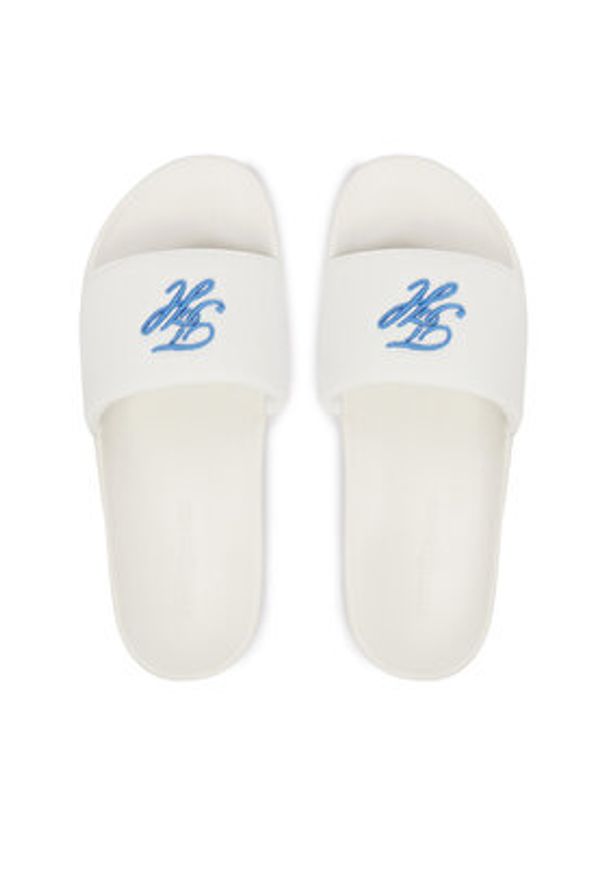 TOMMY HILFIGER - Tommy Hilfiger Klapki Th Script Pool Slide FW0FW09286 Biały. Kolor: biały. Materiał: materiał
