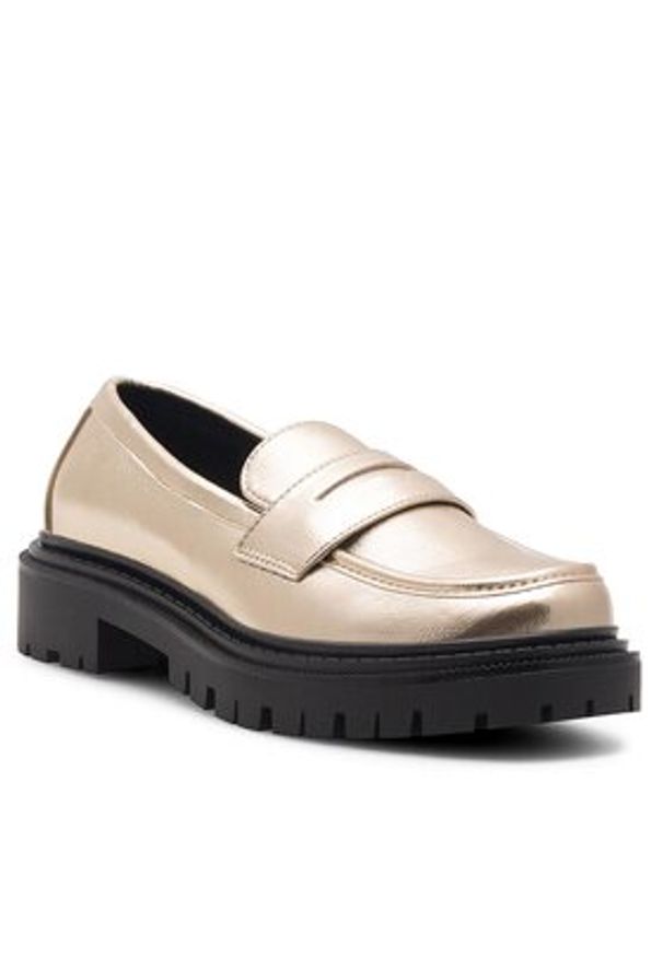 Jenny Fairy Loafersy KIRA HY60031D-4 Złoty. Kolor: złoty. Materiał: skóra