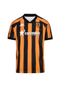 Kappa - Koszulka domowa Hull City Kombat 2024/25. Kolor: wielokolorowy, żółty, czarny, pomarańczowy. Sport: piłka nożna #1